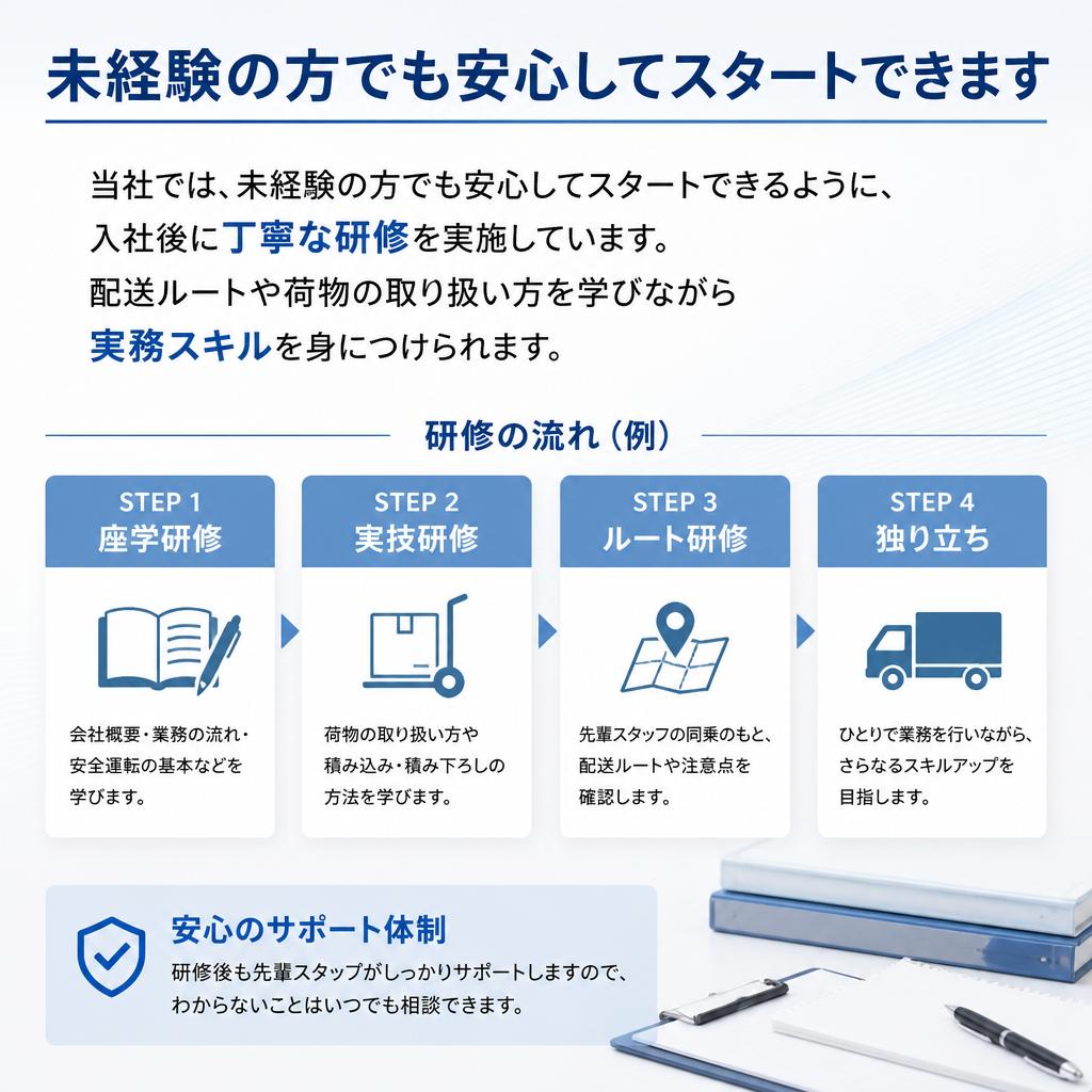 未経験者を応援する充実の研修制度