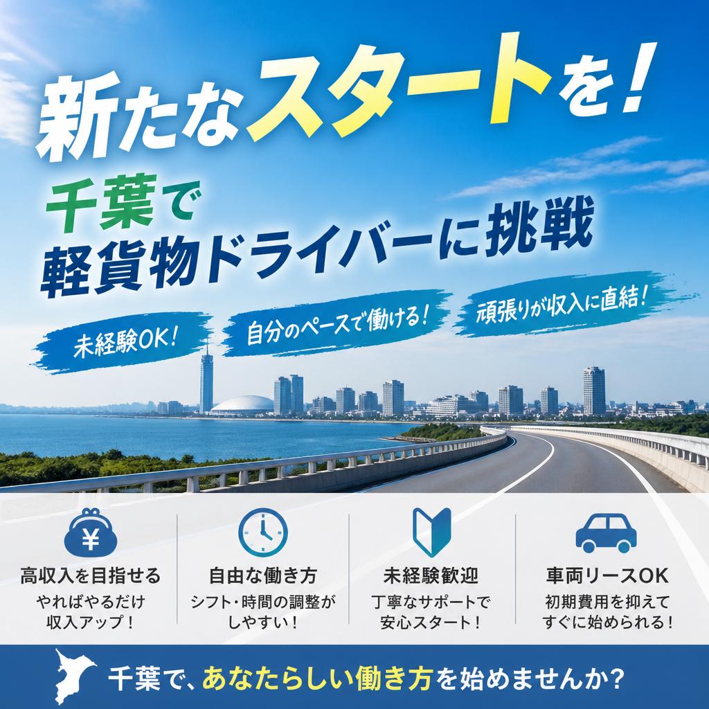 新たなスタートを！千葉で軽貨物ドライバーに挑戦