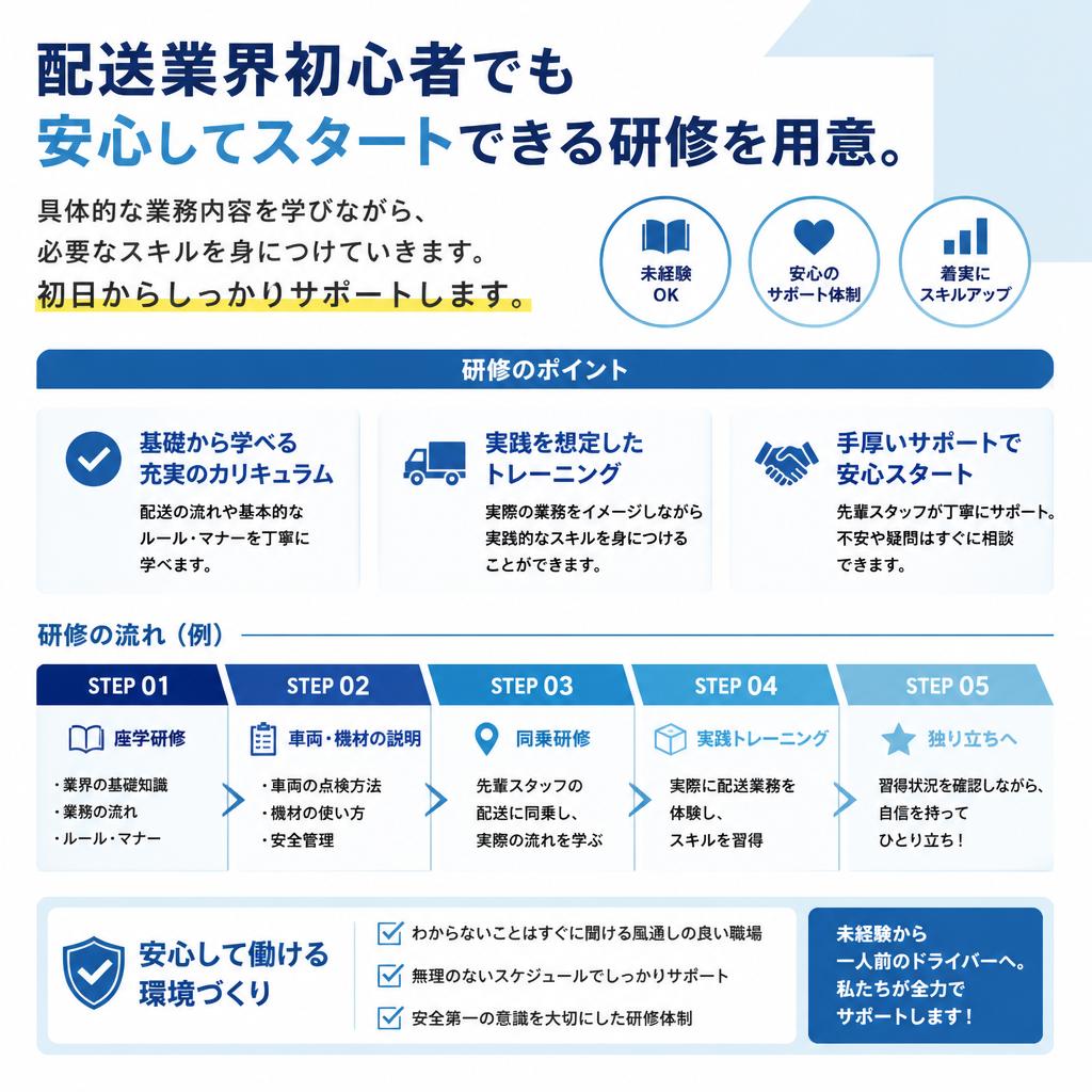 未経験者大歓迎！充実の研修制度