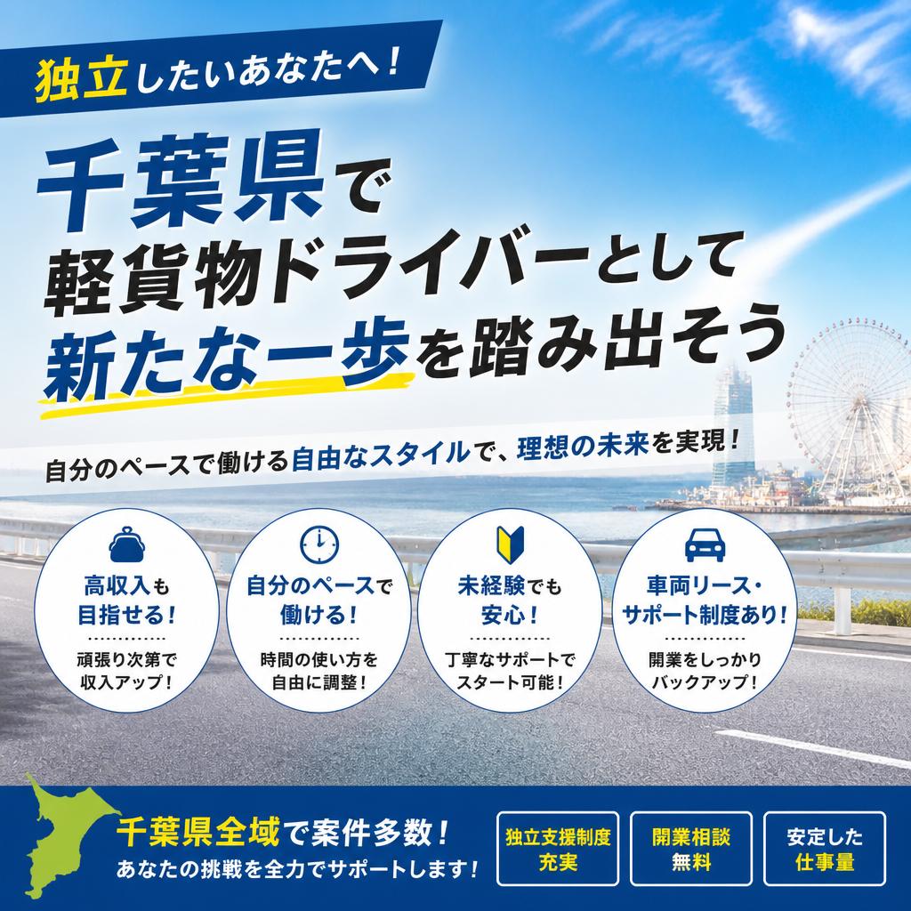 独立したいあなたへ！千葉県で軽貨物ドライバーとして新たな一歩を踏み出そう