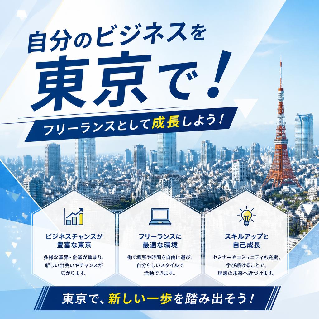 自分のビジネスを東京で！フリーランスとして成長しよう！