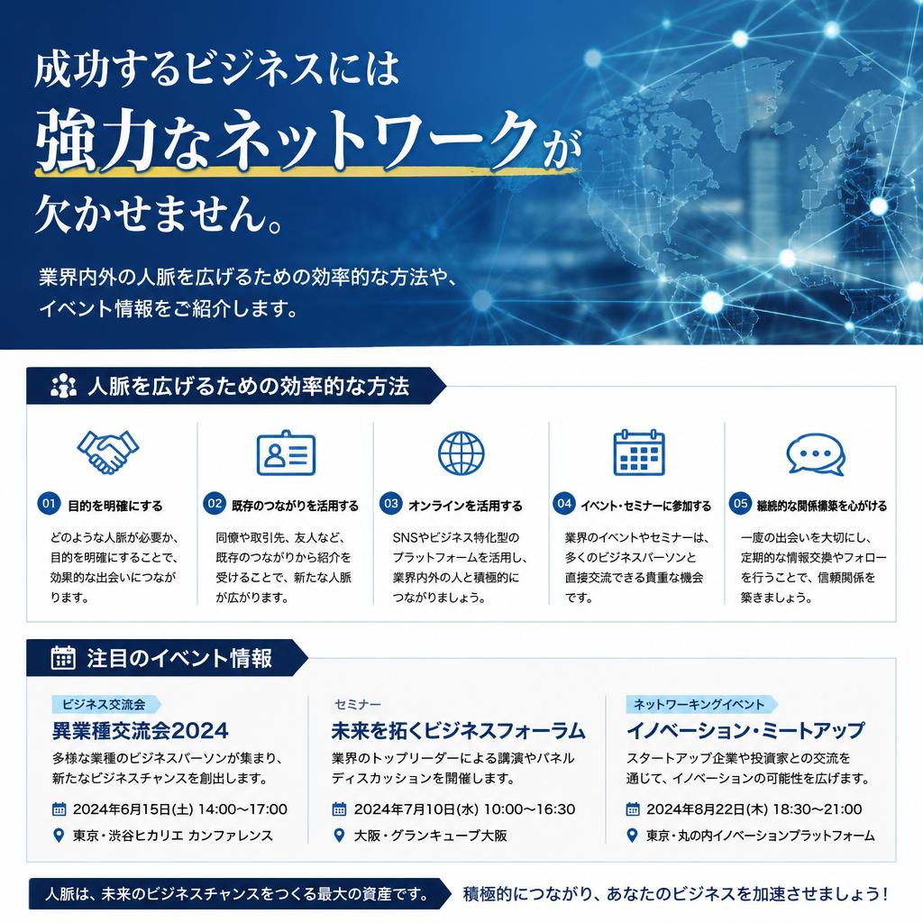 人脈を広げるネットワーク構築