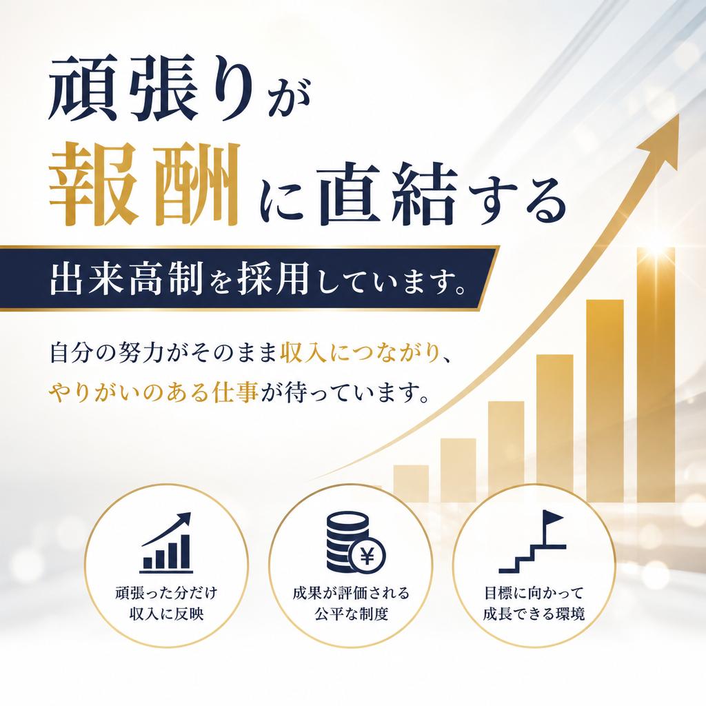 高収入を狙える出来高制