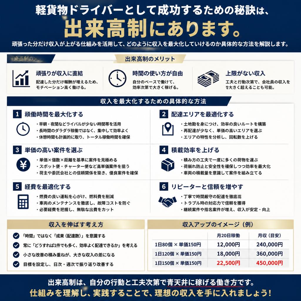 高収入の秘訣：出来高制の仕組み