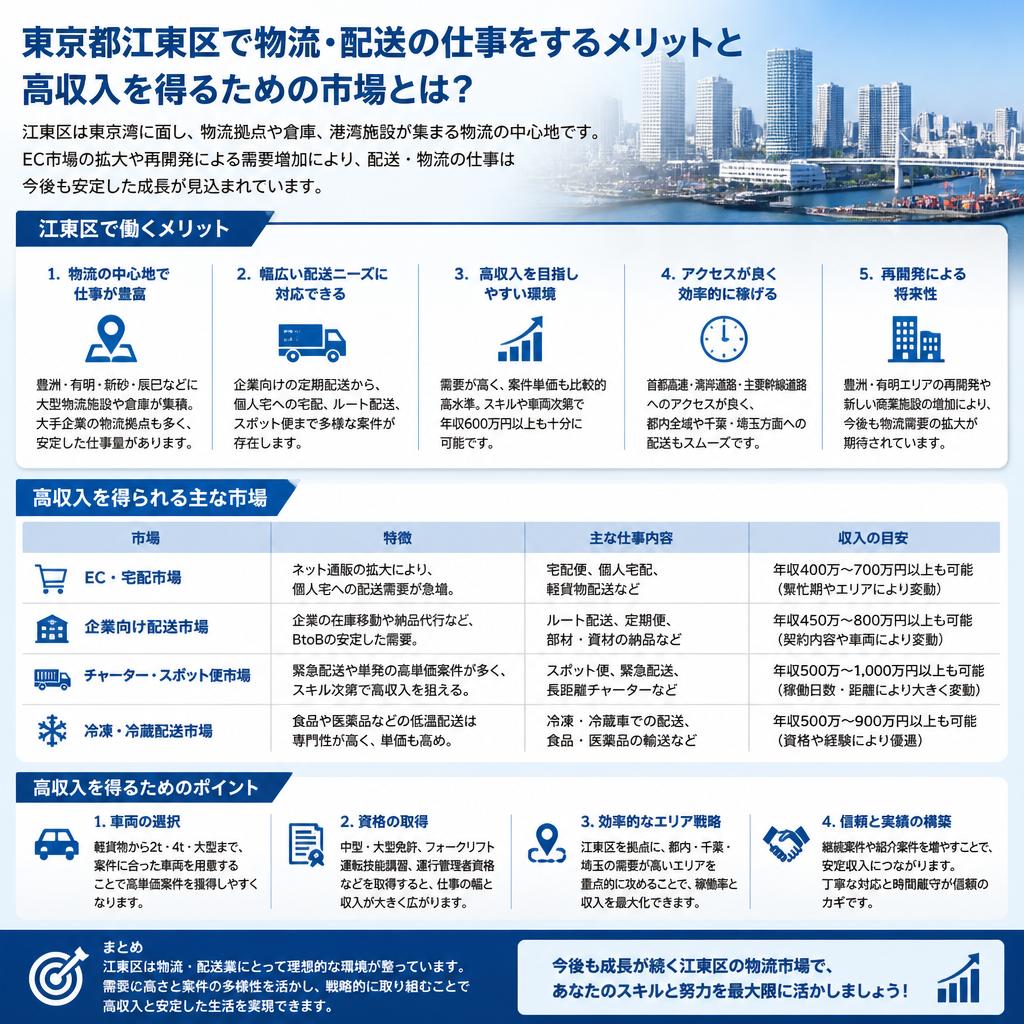 東京都江東区の市場の魅力
