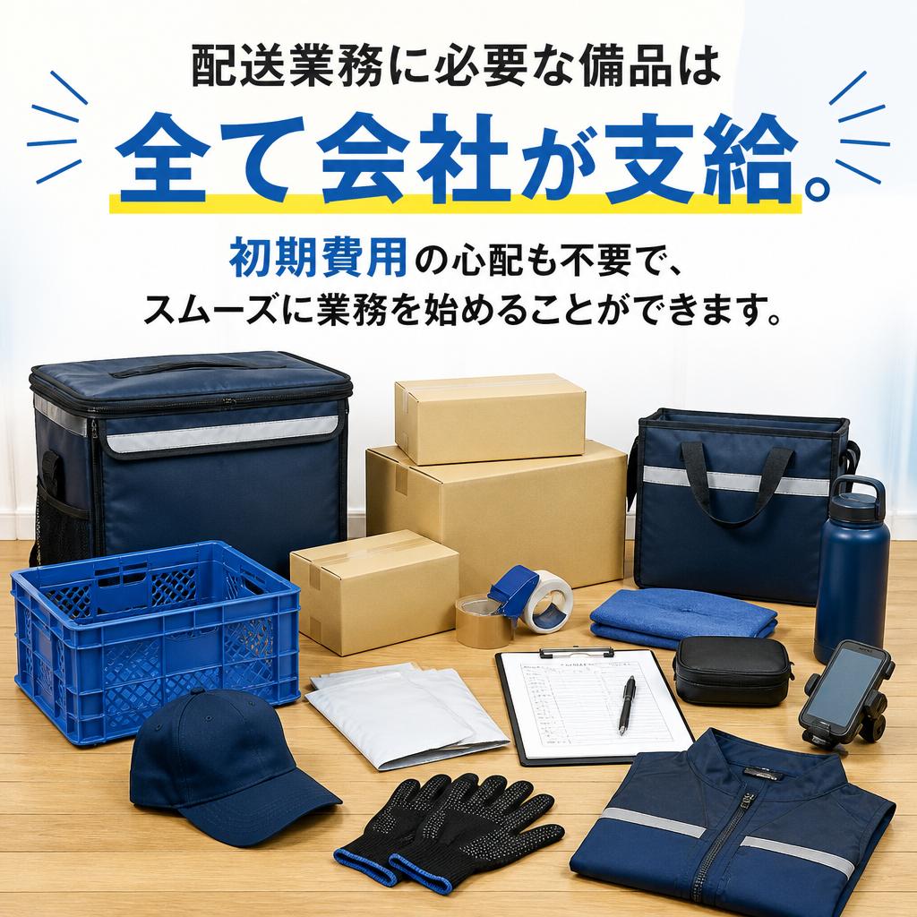 必要な備品は全て支給