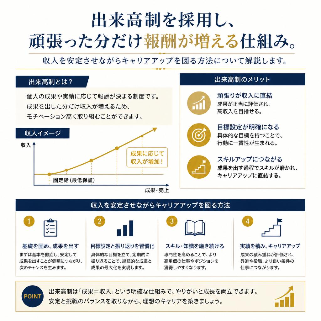 安定した収入と報酬制度