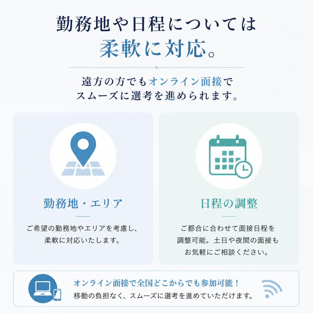 柔軟な対応で安心サポート