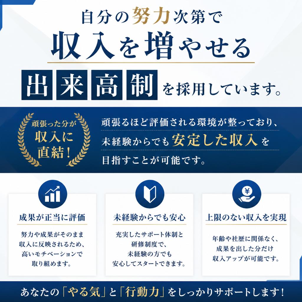 高収入を実現する出来高制