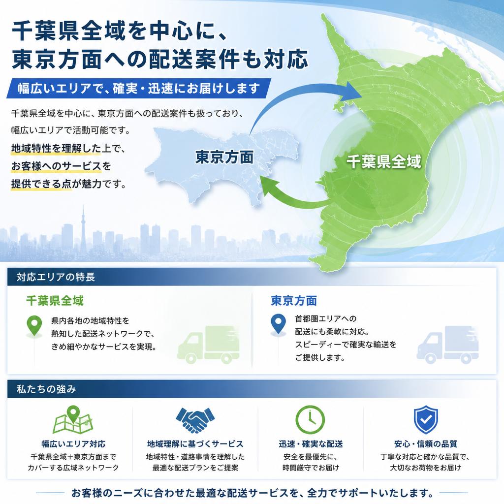 地域に根ざした配送業務