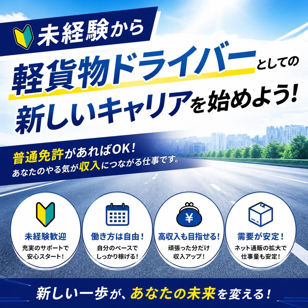未経験から軽貨物ドライバーとしての新しいキャリアを始めよう！