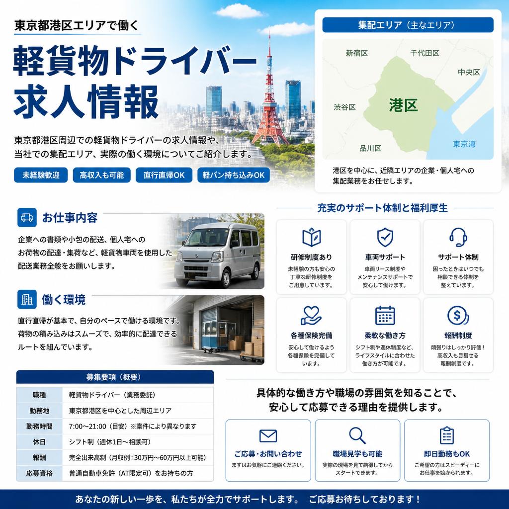 東京都港区での求人情報と職場環境