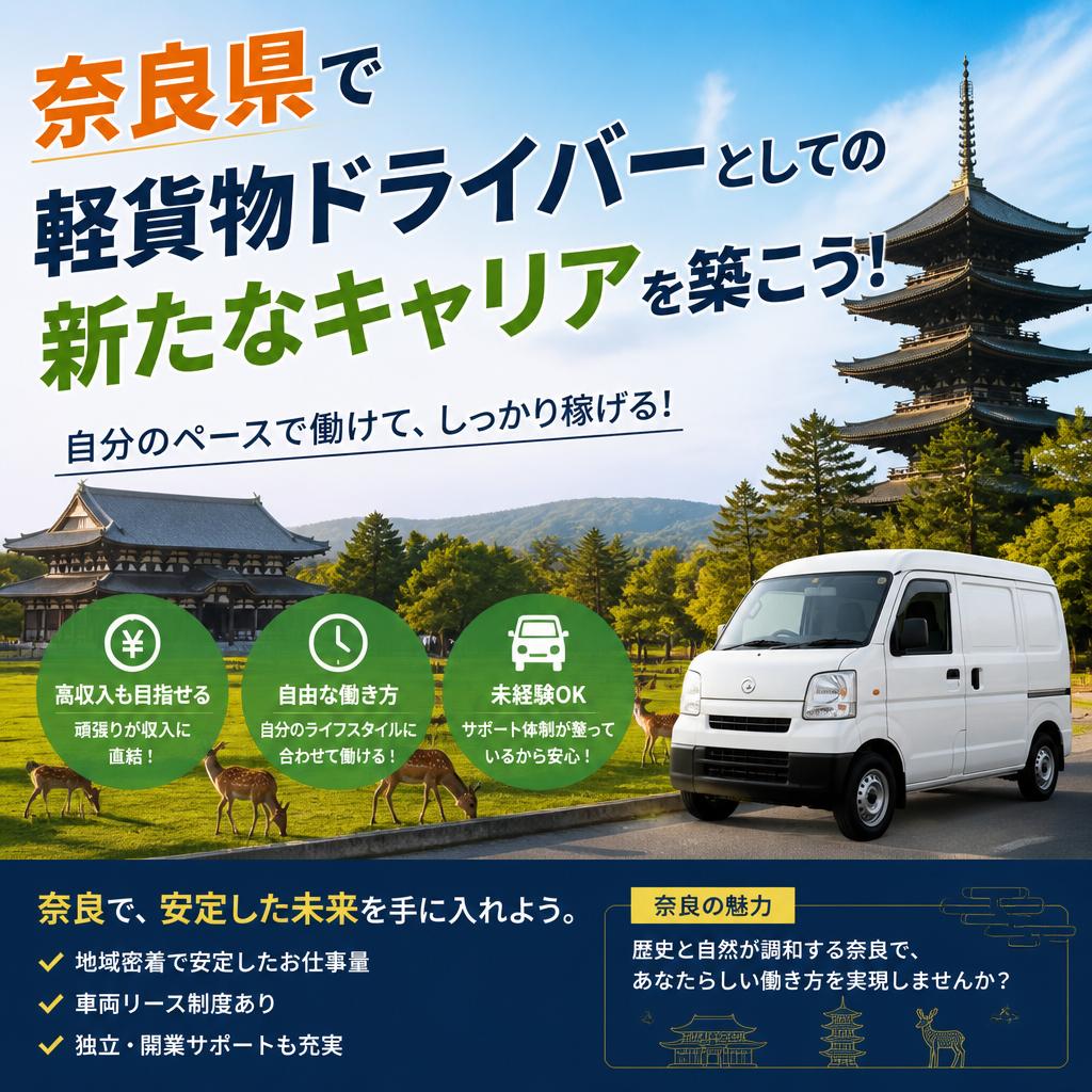 奈良県で軽貨物ドライバーとしての新たなキャリアを築こう！