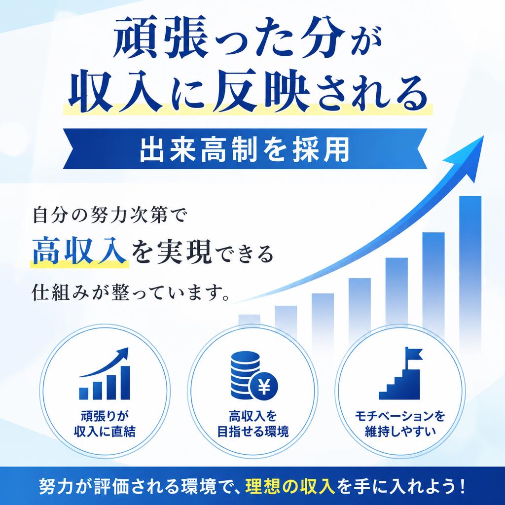 高収入を目指せる出来高制