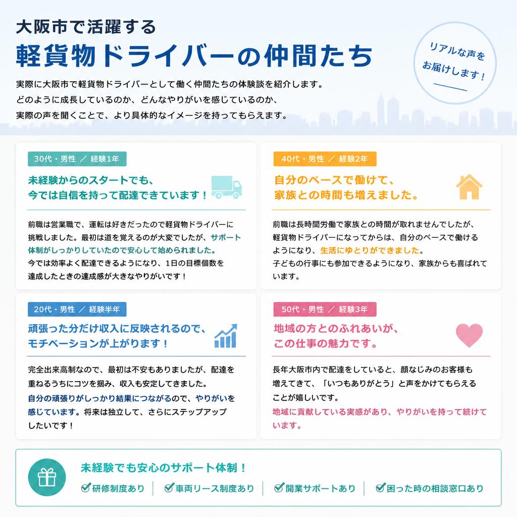 実際の声！働く仲間の体験談