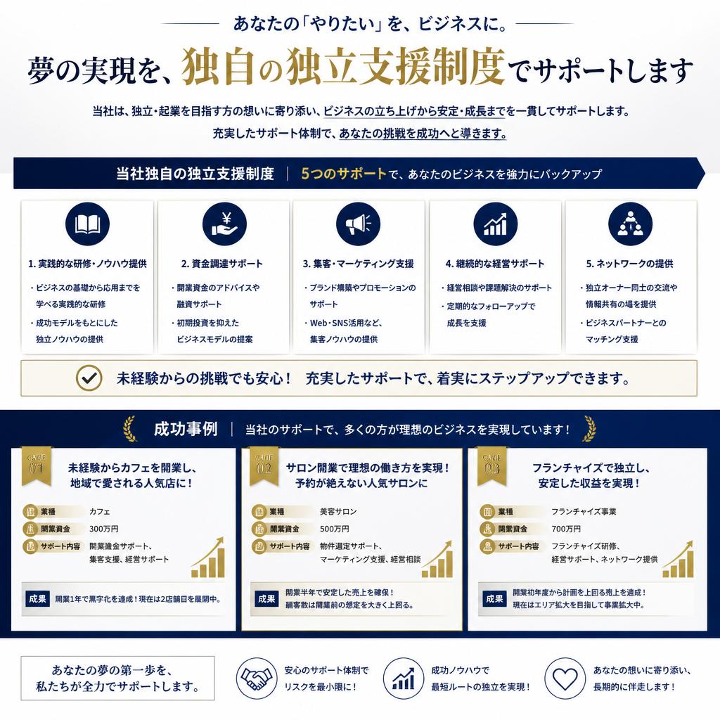 独立支援制度で自分のビジネスを